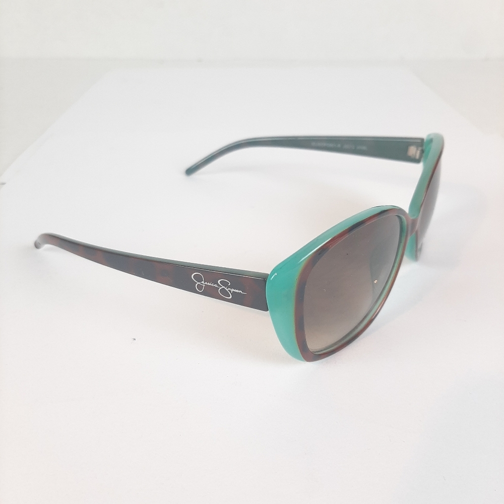 🔥Jessica Simpson Women's J5012 Retro Cat Eye Sunglasses Turquoise - Picture 3 of 9